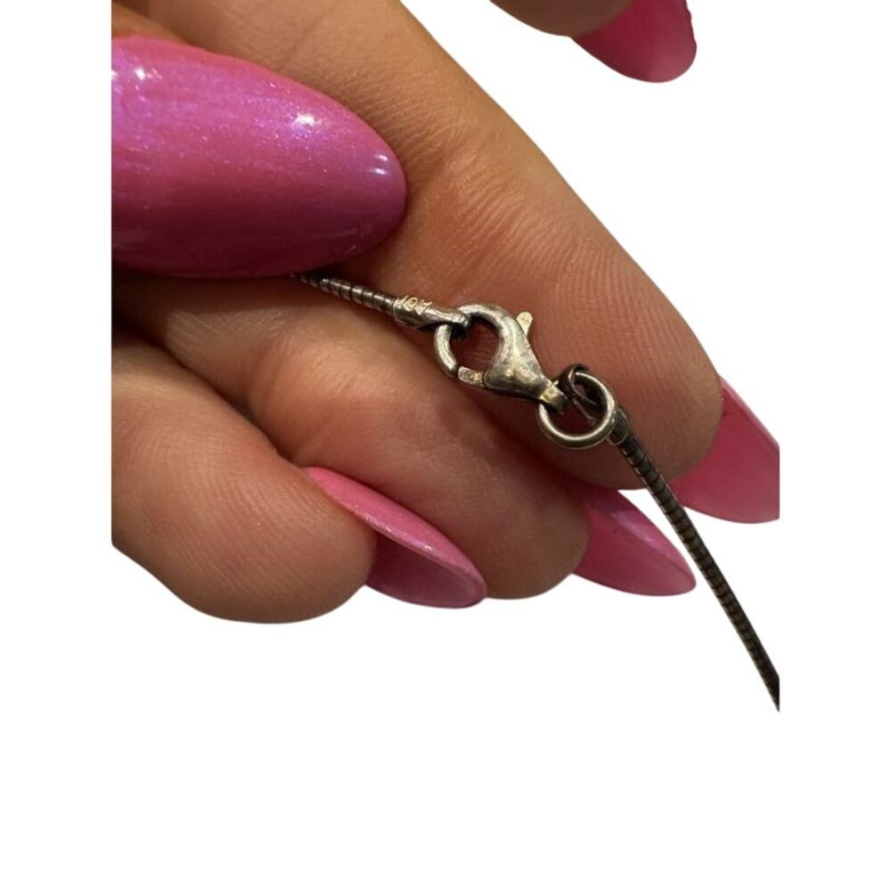 Vintage AGI Italy Sterling Silver 925 Snake Chain Necklace